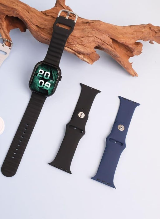 Telzeal TC42 AMOLED 4G 2.2 Inch AMOLED Display Smartwatch with 8MP Camera Sim card Slot 3 Pair Straps and Charging Cable Designed for Ladies and Gents (Silver)