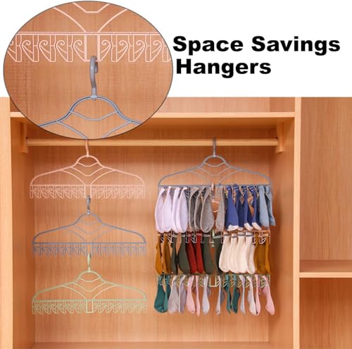 Tycom Plastic Laundry Dryer Hanger Clips, Perfect for Socks, Underwear, Modern Nappies, Baby and Small Clothes, Durable Sturdy Grip Slip Resistant Drying Clothesline pegs - Grey