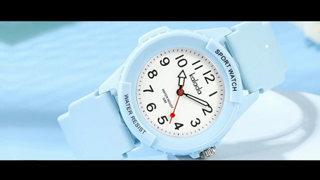 Khazna Kids Analog Watch for Boys Girls, Waterproof Time Teaching Watch, Easy to Read and Learning Time for Children 6-18
