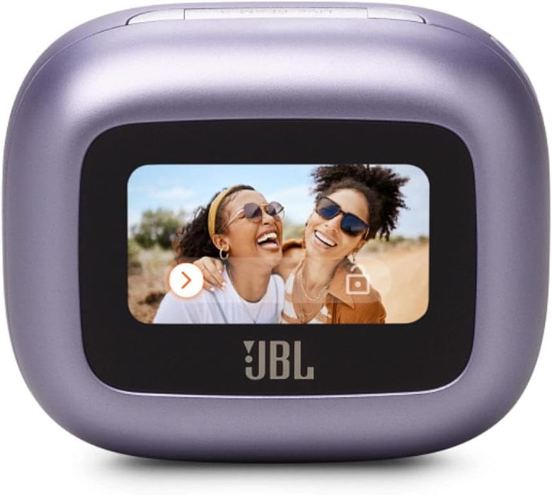 JBL LIVE FLEX 3 True wireless noise-cancelling earbuds with open-stick design and 50 hours total playback plus wireless charging, Blue