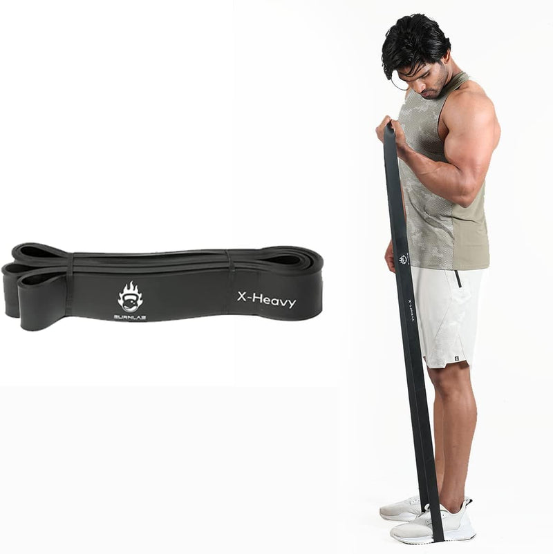 Burnlab Resistance Bands (Choose from 8 Different Sizes from 8Kg - 116Kg), Pull Up Assistance Bands for Exercise, Chin Ups, Powerlifting, Training, Gyms, Home Fitness - for Men and Women