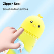 Pencil Case Girls Zip Stand Pencil Case Girls Silicone Soft Kawaii Table Pen Holder School Pencil Case Shake Pen