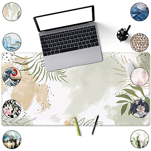 Keyboard mat Kawaii Mousepad Matcha Green Plant Abstract Accessories Desk pad Mouse mat Desk mat for Desktop Gamer Girl Accessories Office Accessories for Women Pink Desk Organizer Large Gaming Pads …