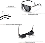 Kimorn Polarized Sunglasses For Men Square Frame Unisex Outdoor Sports Goggle Classic K0623