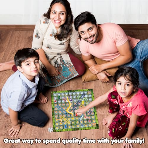 Funskool Games - Snakes & Ladders, The classic children board game, kids & family, 2 - 4 players, 4 & above