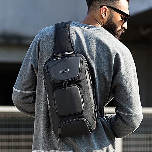 BANGE Sling Bag, Waterproof Men's Chest Bag Shoulder bags Crossbody Sling Backpack for Menâ€¦â€¦