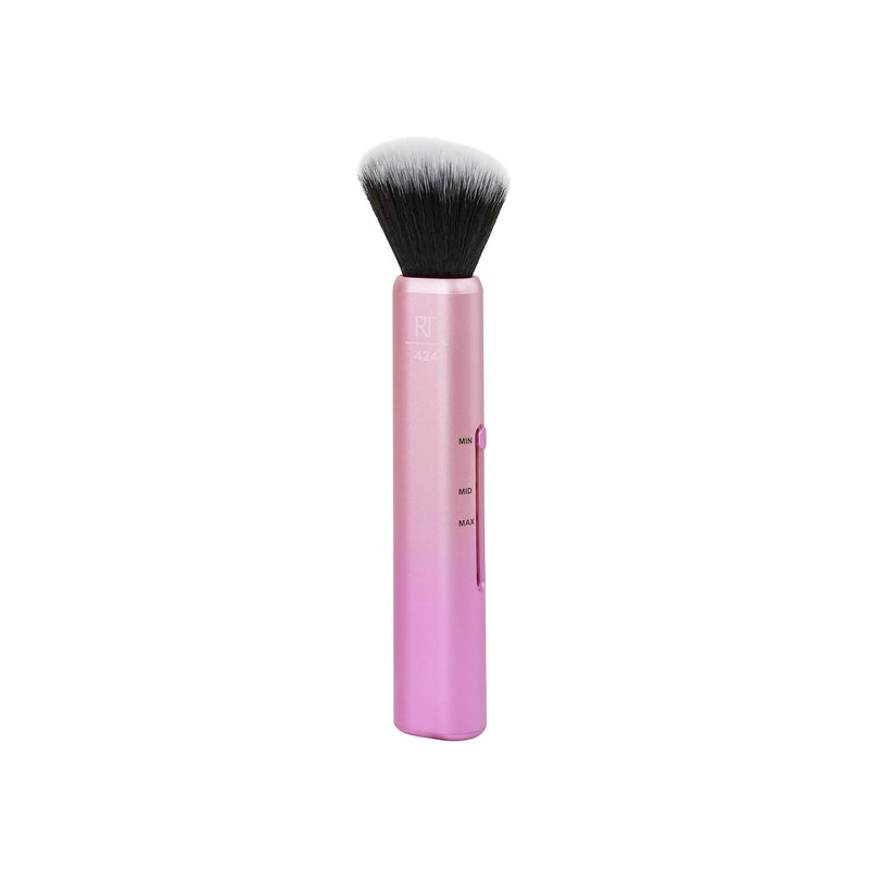 Real Techniques Custom Contour 3-in-1 Brush, Slide For Bronzer and Contour, 3 Settings Sheer, Medium, or Focused Application, Travel Friendly, On-The-Go, 1 Count