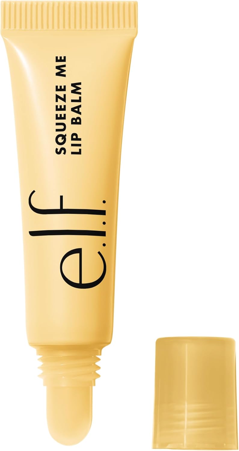 e.l.f. Squeeze Me Lip Balm, Moisturizing Lip Balm For A Sheer Tint Of Color, Infused With Hyaluronic Acid, Vegan & Cruelty-free, Grape - Vanilla Frosting Pack of 1