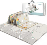 Beauenty Baby Play Mat, 200 180 1CM Waterproof Non-Slip Large Reversible Playmat Crawling Mat, Extra Thick Soft Baby Playmats for Playing or Camping Mat Bedroom Living Room Plush Carpet Area (B)