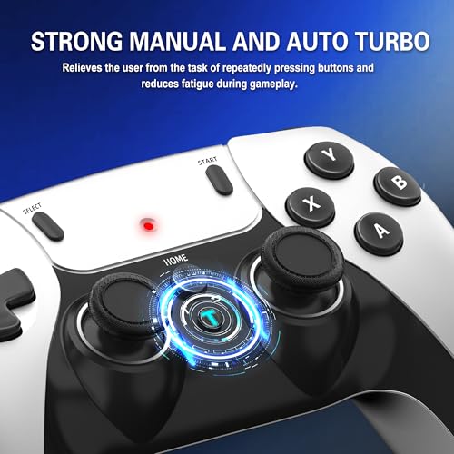 BADGOAL 2024 New Retro Game Console, Nostalgia Gaming Stick, Classic Video Games with 4K HDMI, 20,000 Games and 19 Emulators, Upgraded Dual 2.4G Wireless Controllers 64GB