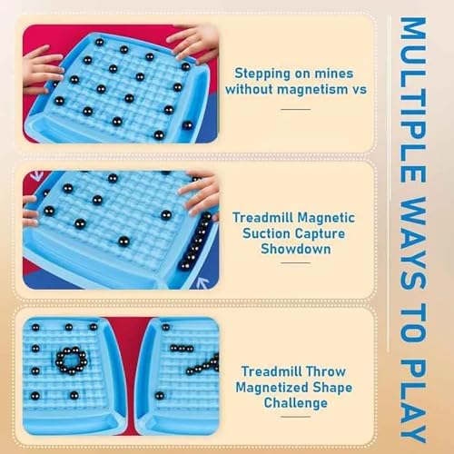 Moninsta Magnetic Chess Game, Table Top Magnetic Board Game with 30 PCS Round Magnetic, Enhancement of Thinking Resilience, Fun Interactive Family Games for Kids and Adult