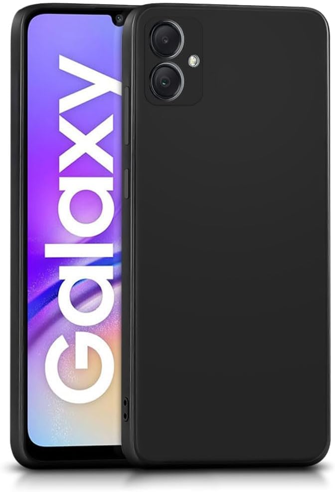 Zubitech Samsung Galaxy A06 Clear Transparent Case Soft Flexible Silicone Back Cover Anti Drop Shockproof Case with Reinforced edge Bumper Corner for Samsung Galaxy A06 (Clear) - Black