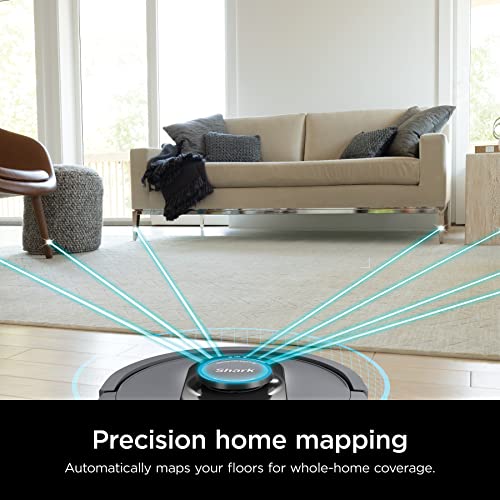Shark AV2501S AI Robot Vacuum with HEPA Self-Empty Base, Bagless, 30-Day Capacity, LIDAR Navigation, Perfect for Pet Hair, Compatible with Alexa, Wi-Fi Connected, Dark Grey