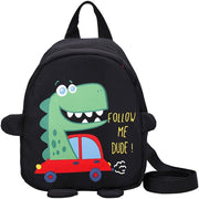 Toddler Backpack with Anti-Lost Harness Small Dinosaur Backpack for Boys and Girls - Black