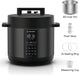 Nutricook Smart Pot Eko, 1000 Watts - 9 In 1 Instant Programmable Electric Pressure Cooker, 6 Liters, 14 Smart Programs, Brushed Stainless Steel/Black, 2 Years Warranty, Silver/Black