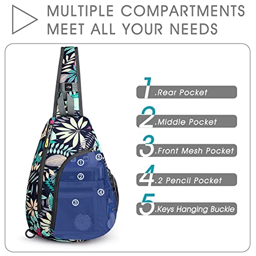 G4Free Small Sling Bag Shoulder Backpacks Gym Bags Chest Rucksack Crossbody Daypacks for Hiking Outdoor