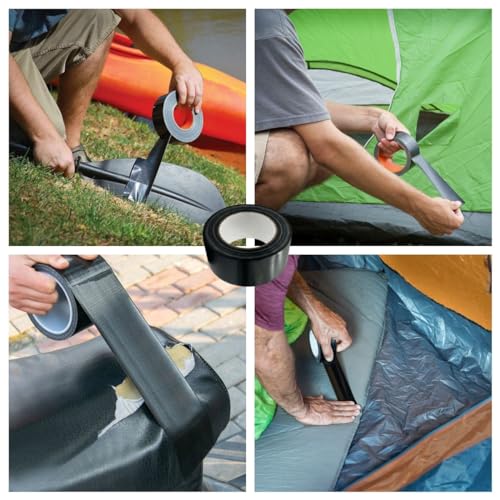 HULPPRE Black Heavy Duty Duct Tape, 2 in x 22 Yards, Strong Adhesive and Water-resistant, Tear by Hand,No residue,Bulk Value for Repairs,Industrial Tape for Indoor and Outdoor (Black duct tape)
