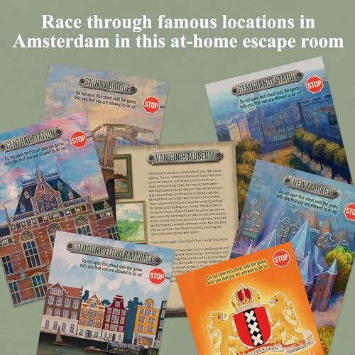 Thames & Kosmos EXIT: The Game - The Hunt Through Amsterdam | Escape Room |Co-op Games | 1+ Players |Ages 5-7| Brainteasers |Art Heist | Ages 12+