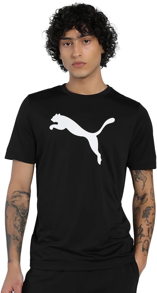 mens ESS Poly Tee PUMA Black T-Shirt - PUMA Black