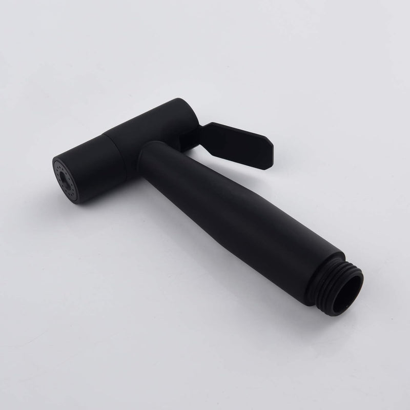 Tecmolog Cloth Diaper Sprayer Shattaf Stainless Steel Hand Held Sprayer Bathroom Black Bidet Sprayer Head for Toilet, WS024C