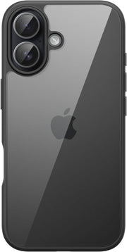 JETech Case for iPhone 17 6.3-Inch, Shockproof Phone Bumper Cover, Solid Color Matte TPU Frame, Anti-Scratch Clear Back (Lavender) - iPhone 17 Black