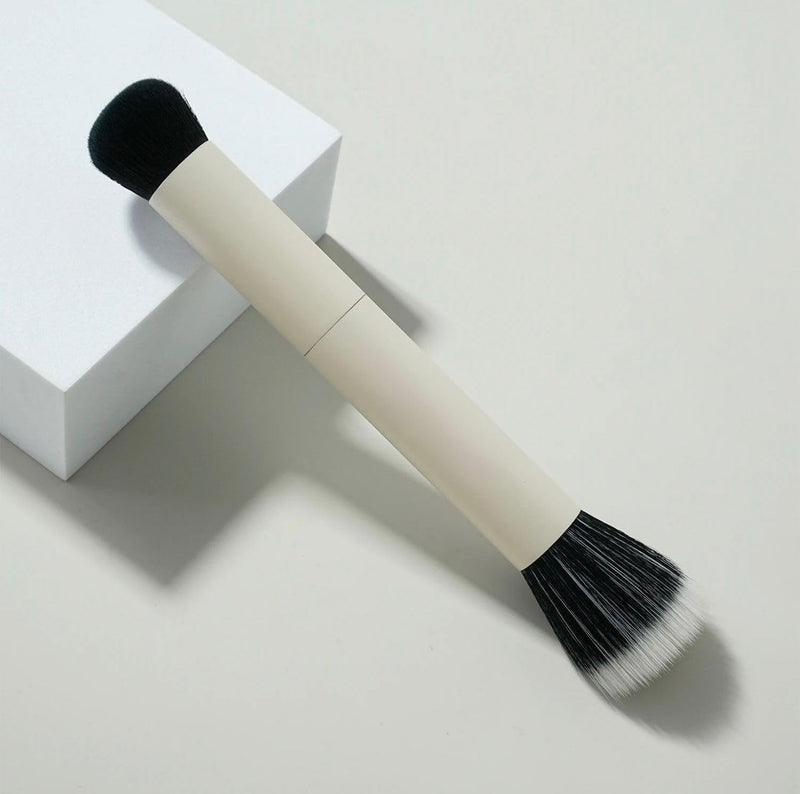 Dual-Ended Makeup Brush, Kabuki Luxury Smooth Skin Blending Brush