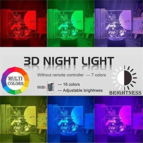 althiqahkey 3D Illusion Lamp LED Night Light Game Super Mario Yoshi Figure for Kid Room Decoration Cool Birthday Gift for Kids Children s Sleep Lamp