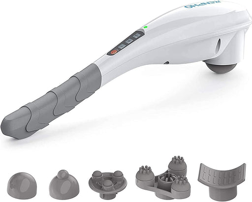 RENPHO Hand Held Deep Tissue Massager for Muscles, Back, Foot, Neck, Shoulder, Leg, Calf Pain Relief-2600mAh Large Capacity Battery Cordless Electric Percussion Full Body Massage with Portable Design - White