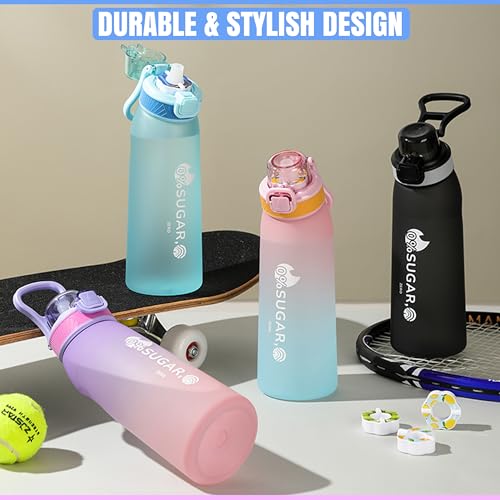 ArcShine??Air Up Water Bottle ??Air Up Bottle with 7 Flavored Pods Multi Colors, Fruit Scented Flavored Water Bottle for Kids, Sports and Travel 700 ml, Leak Proof (Gradient Pink & Sky Blue)