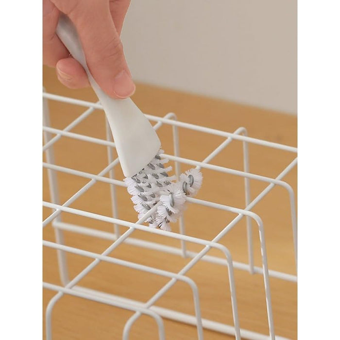 NW 1776 Professional Grill Brush - Sturdy Bristles, Unique Design, Powerful Cleaning Ability, 2-in-1 Brush and Scraper, V-Shaped Hooked Bristles for Mesh Cleaning(2-pcs)