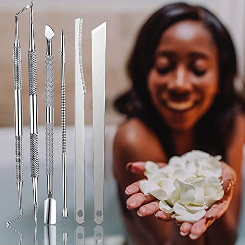Geounzay Ingrown Toenail Pedicure Tool Kit(7pcs), Nail Manicure Kit Stainless Steel Nail Care Treatment for Nail Correction Polish Pain Relief