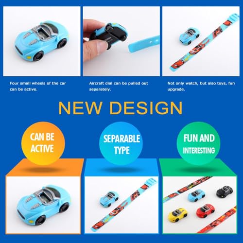 Boys Girls Kids Digital Car Watch - Azonee Fun Cartoon Wristwatch for Children, for Birthdays, and More
