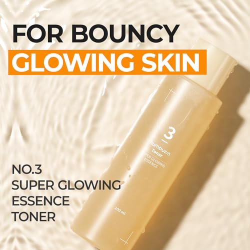 numbuzin No.3 Toner | Super Glowing Essence Toner | Skin Radiance, Pore Tightening, Skin Texture, Hydration | Fermented Ingredients, Niacinamide, Galactomyces | 200ml