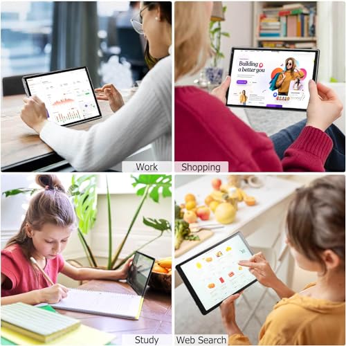 Wainyok 10.1 Inch Android Kids Tablet: 6GB(4)  64GB 1TB Expand Tableta with 2.0GHz Octa-Core Processor | 5MP  8MP Dual Cameras, HD IPS Screen, 2.4G/5G WiFi, Bluetooth 5.0 (Pink)
