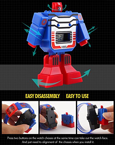 VIGOROSO Boys Girls Children Kids Digital Watch Transformers Bumblebee Cartoon Wristwatch Watch for Kids - Kids Gifts