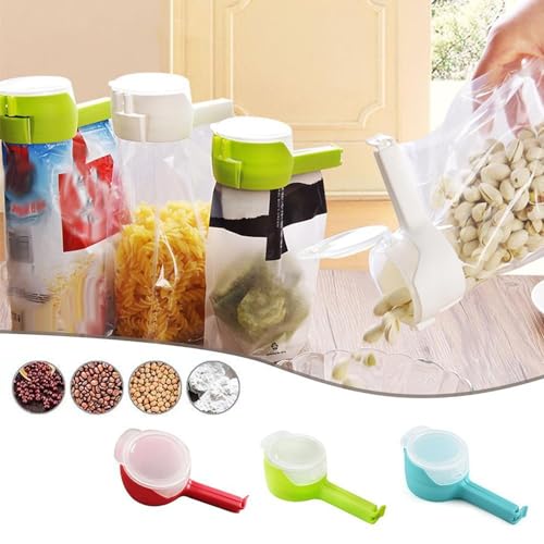 4 PCS Food Bag Clips in 4 Colours, Food Clips, Bag Clips, Bag Clips for Food Storage, Food Clips Bag Sealing Clips, Food Bag Clips for Food Storage, Very Useful for Keeping Food Fresh
