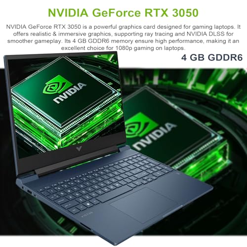 HP Victus 15.6 i5 Gaming Laptop, 15.6" FHD 1920x1080 144Hz, Intel Core i5-12450H, NVIDIA GeForce RTX 3050, 32GB RAM, 1TB SSD, Backlit KB, Touchpad, SD Card Reader,(UPGRADE)