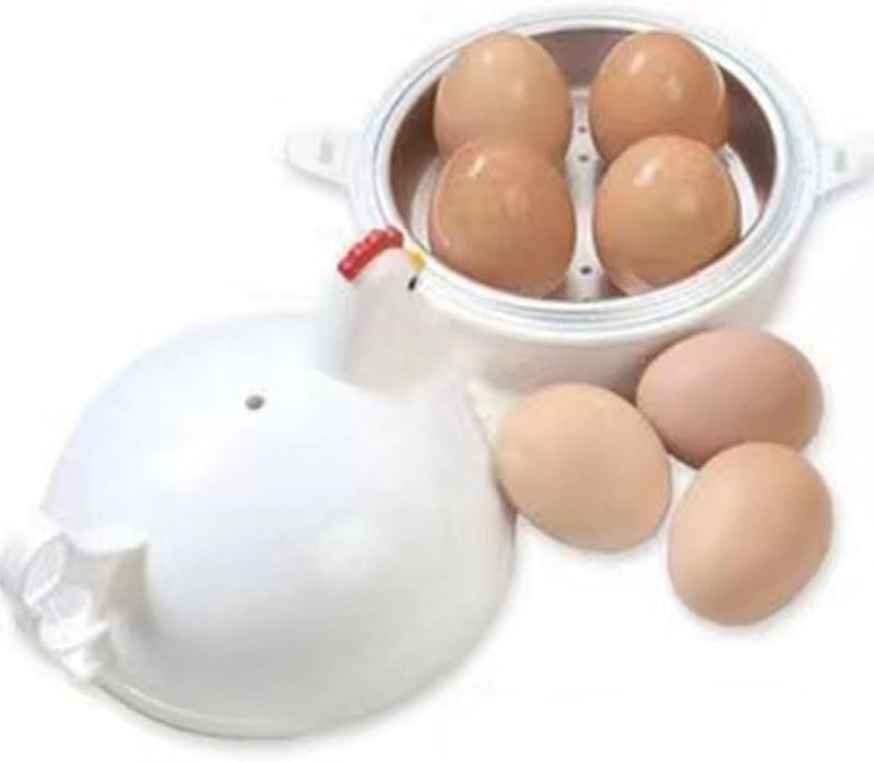 Microwave Egg Steamer Egg Cooker Boiler,Microwave Oven Cooker Egg Detaches The Shell Steamer Kitchen White