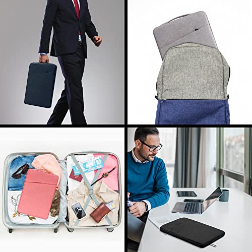 Arae Laptop Sleeve Case 14-15.4 inch Compatible with HP, ASUS, Lenovo, Acer, Notebook, Carrying Computer Bag Accessories Polyester Case with Pocket,Black