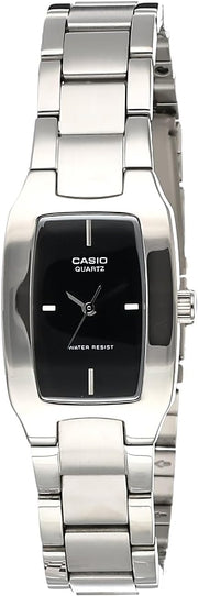 Analog Display and Stainless Steel Strap Watch for Women - Silver/Black