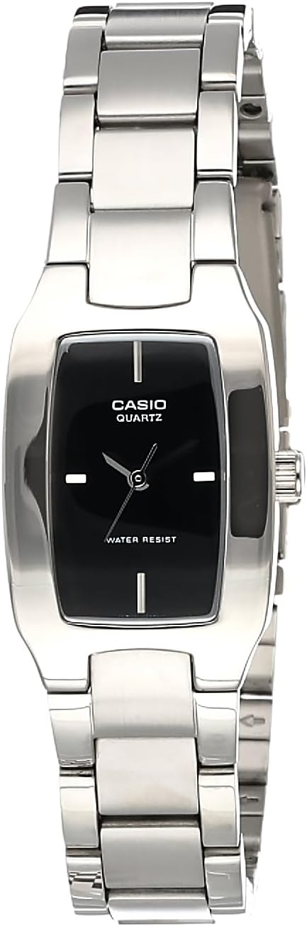 Analog Display and Stainless Steel Strap Watch for Women - Silver/Black