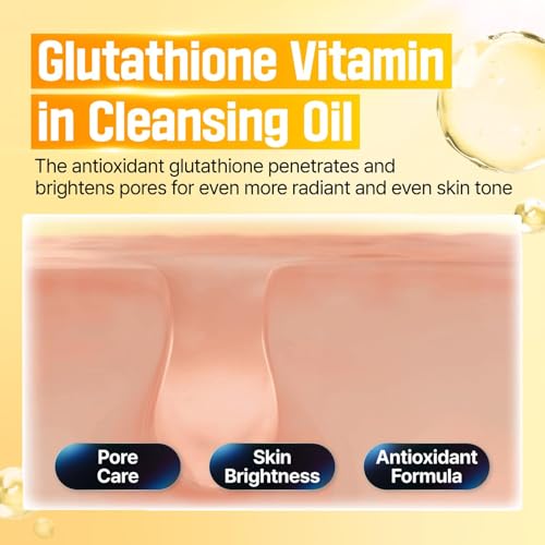 numbuzin No.5 Cleansing Oil | Glutathione Vitamin Facial Spa Cleanser | Makeup Removing Facial Cleanser | Glutathione, Vitamin C, Niacinamide | Aromatherapy, Dullness, Uneven Skin Tone | 6.76 fl oz