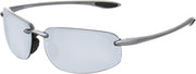JULI Sports Sunglasses for Men Women Tr90 Rimless Frame for Running Fishing Baseball Driving MJ8001 - C12-Shiny Grey/Silver Plastic
