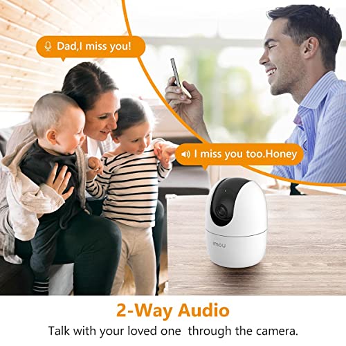 Imou Ranger 2-D, 360° Coverage, AI Human Detection, Privacy Mode, Human Detection,1080P, Built-in Siren, Smart Tracking, Privacy Mode, Abnormal Sound Alarm, Night Vision, Two-Way Talk, Cloud