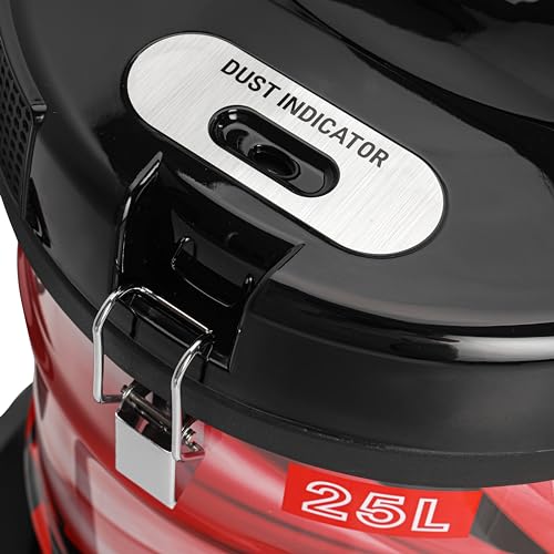 Geepas GVC2598 2300W 25L Drum Vacuum Cleaner - Portable ABS/Copper/Iron | Dust Full Indicator with Parking Position | Air Blower Function with Adjustable Suction Power | 2 Years Manufacturer Warranty