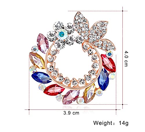 Rose Brooch Pin,Flower Brooch Pin for Women and Men, Floral Brooch Pin for Wedding, Party, Dress and Scarf,women crystal colorful wedding brooches pins girls fashion