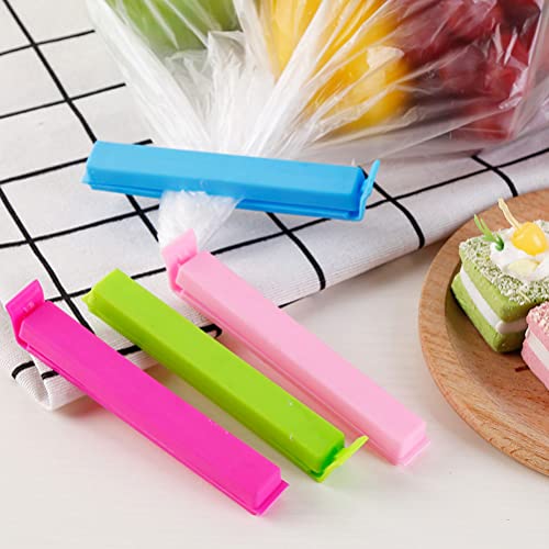 Yafe 20 Pcs Bag Clips for Food Storage, Freezer Bag Clips Fridge Sealing Storage Clips Plastic Bag Sealing Clips Multicoloured Reusable for Snacks, Coffee, Food & Sandwich(2 Sizes)