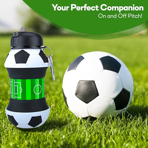 SWIUKPHE Collapsible 550ml BPA Free Sports Water Bottle for Kids, Hiking, Gym, School & Sports, Traveling