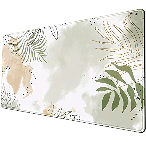 Keyboard mat Kawaii Mousepad Matcha Green Plant Abstract Accessories Desk pad Mouse mat Desk mat for Desktop Gamer Girl Accessories Office Accessories for Women Pink Desk Organizer Large Gaming Pads …