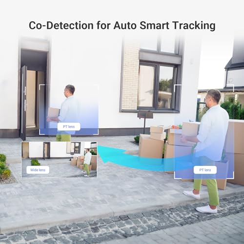 EZVIZ 2K+2K Outdoor Dual Lens 360° Pan Tilt WiFi Camera, Auto Smart Tracking, Human/Vehicle Shape Detection, Color Night Vision, Dual Wi-Fi Antennas, Two Way Talk, Up to 512 GB MicroSD Card (H9c 3MP)